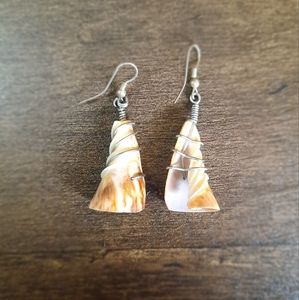SOLD Handmade Shell earrings